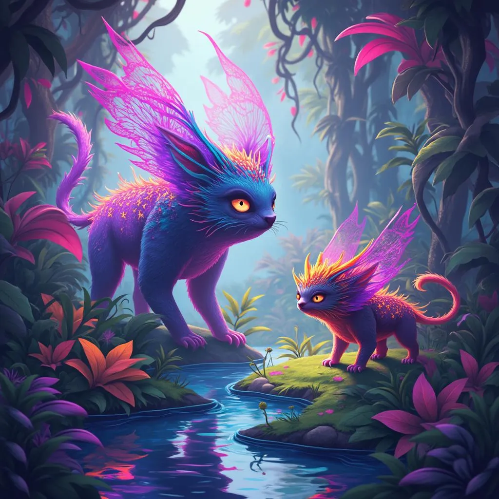 Arte conceptual para juego VR de naturaleza costarricense