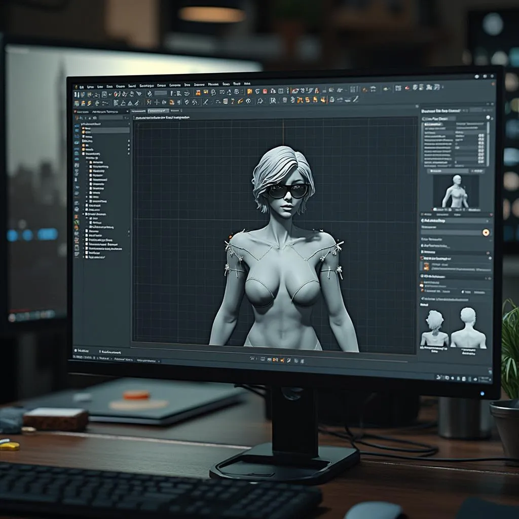 Software de modelado 3D en acción